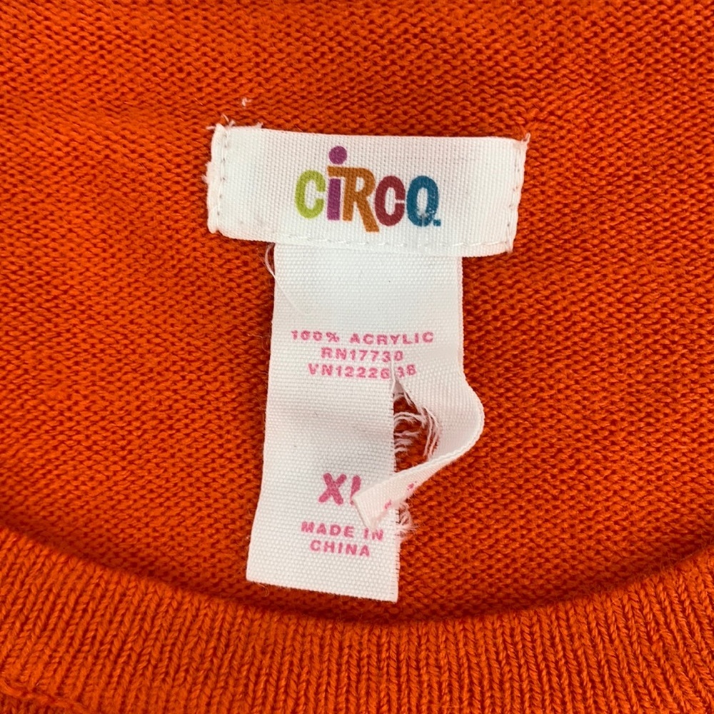 Circo Girl's Orange Sweater Size XL - Picture 5 of 5
